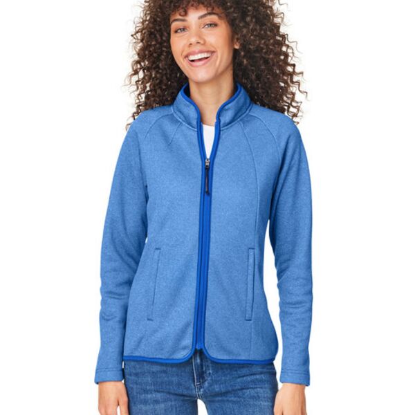 Ladies' Venture Heathered Stripe Full-Zip Thumbnail
